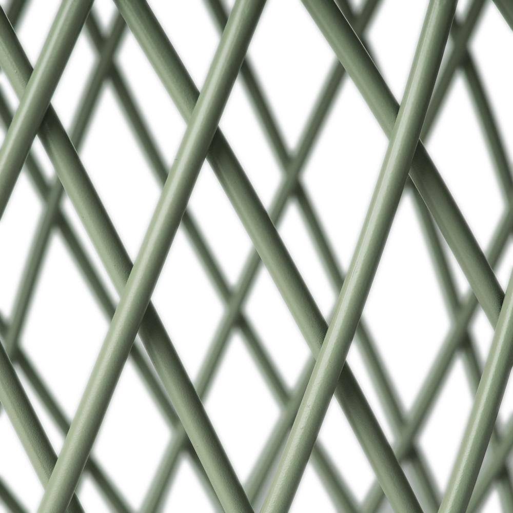 Matte Green 19 Inch Lattice Iron Outdoor Side Table