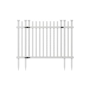 Zippity Outdoor Products Madison White Vinyl Fence Gate with Wings
