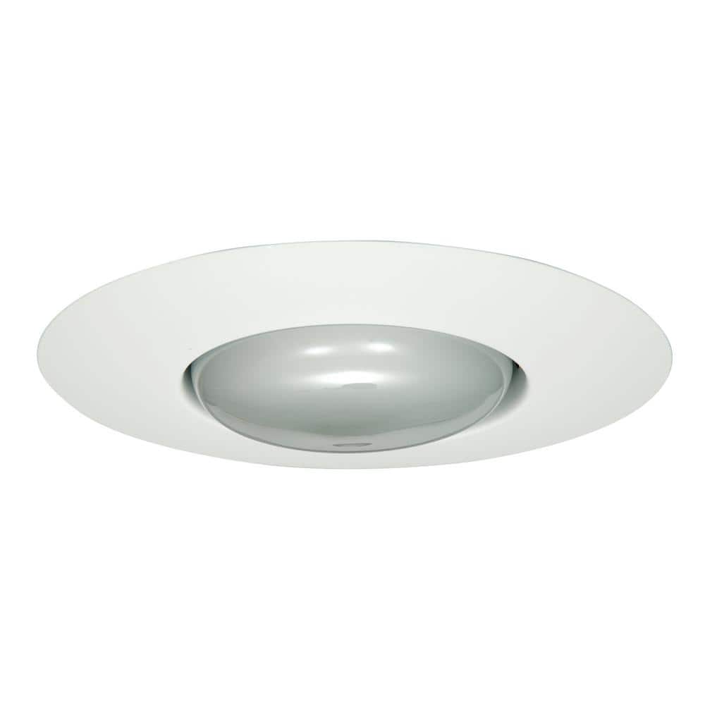 HALO 300 Series 6 in. White Recessed Ceiling Light with Open Splay Trim