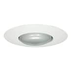 300 Series 6 in. White Recessed Ceiling Light with Open Splay Trim