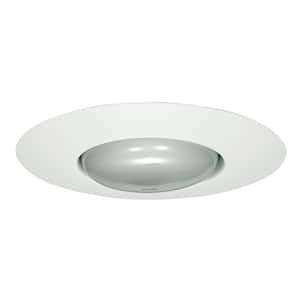 300 Series 6 in. White Recessed Ceiling Light with Open Splay Trim