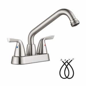 6.69 in. H x 6.88 in. W x 2.16 in. D Centerset Laundry Sink Faucet, 2-Handle Utility Sink Faucet with Swivel Spout