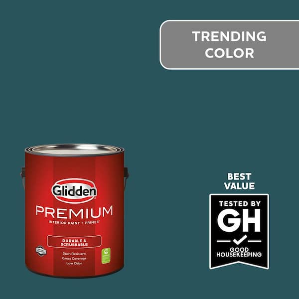 Glidden Premium 1 gal. Deep Emerald PPG1148-7 Eggshell Interior Latex Paint