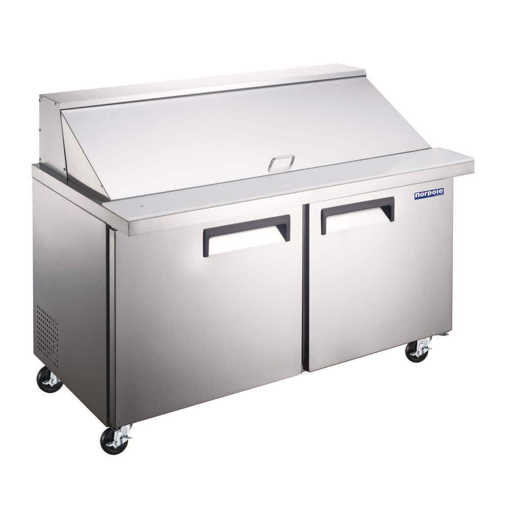 E-Series 47 in. 9.5 cu. ft. 2 Door Mega Top Sandwich/Salad Prep Table Refrigerator in Stainless Steel price history on PriceWatchPro