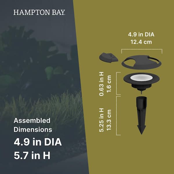 Hampton Bay 10-Watt Equivalent Low Voltage Black LED Outdoor