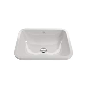 Scala 21.75 in. Fireclay Undermount Bathroom Sink with Overflow in White
