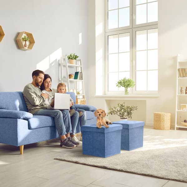 Sorbus Sorbus Collapsible Foldable Ottoman Bench Chest with Cover STRG OTMSU TL