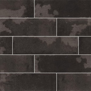Brickhaven Onyx 2 in. x 8 in. Glazed Porcelain Floor and Wall Tile (0.1111 sq. ft./each)