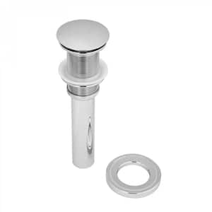 Pop Up Sink Drain Plated Brass with Mounting Ring in Chrome
