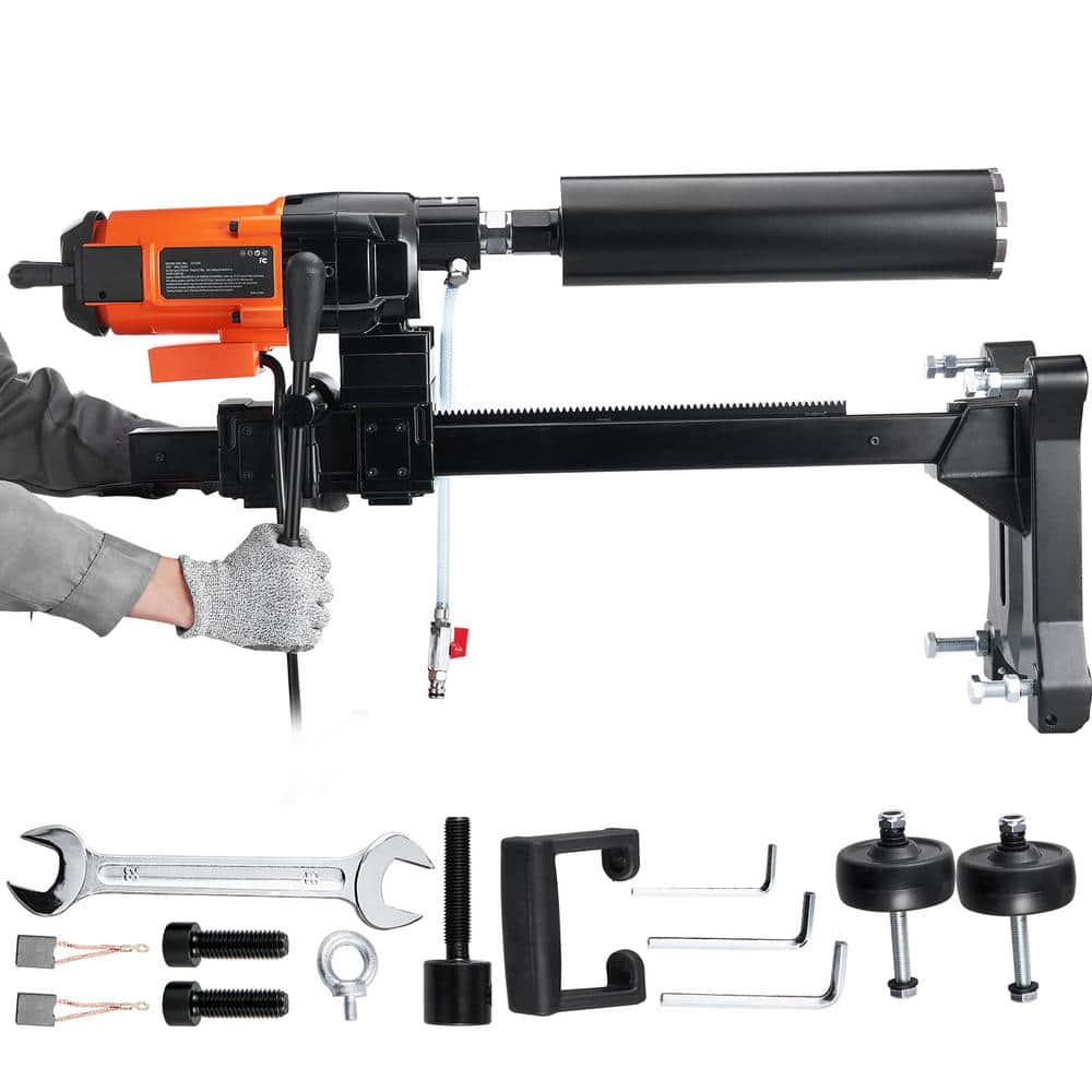 Diamond Core Drilling Machine, 10 in., 750 RPM, 1-1/4in. Thread, 2500 W, Wet Concrete, Stand Wheels, Lifting Handle price history on PriceWatchPro