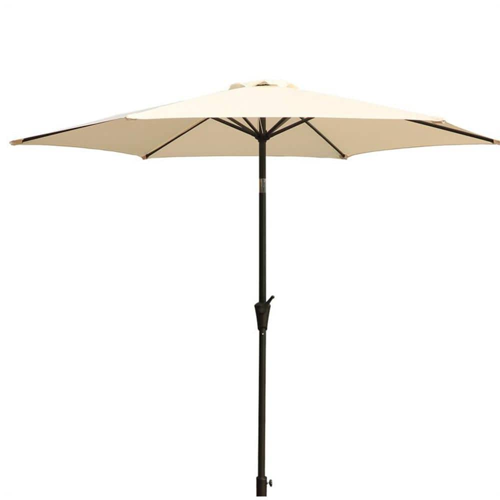 9 ft. Cream Market Patio Umbrella With Carry Bag