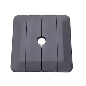 339 lbs. 1-Piece Heavy-Duty Plastic Square Patio Umbrella Base for Cantilever Offset Umbrella in Black Brown