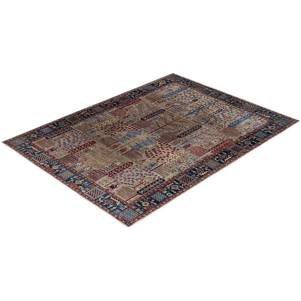 Serapi Brown 9 ft. x 12 ft. Tribal Wool Indoor Area Rug