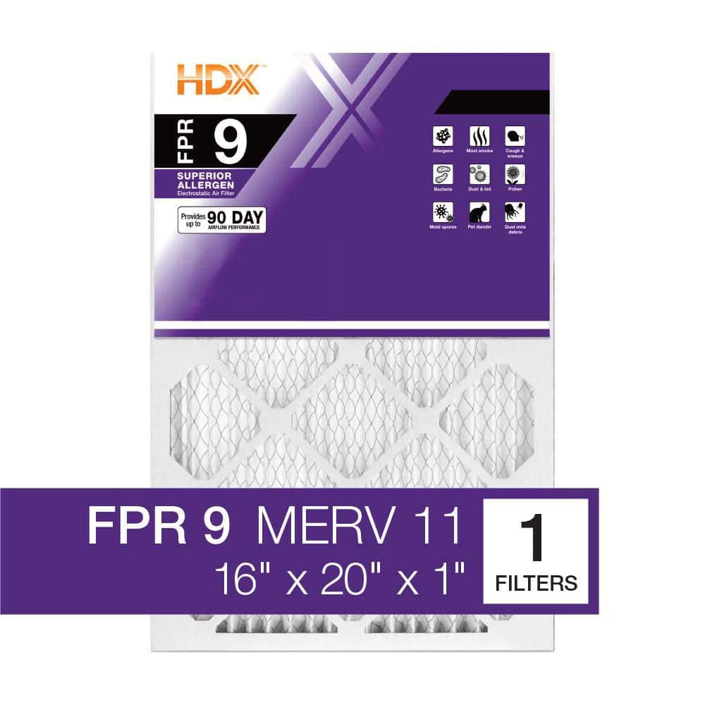 HDX 16 in. x 20 in. x 1 in. Superior Pleated Air Filter FPR 9
