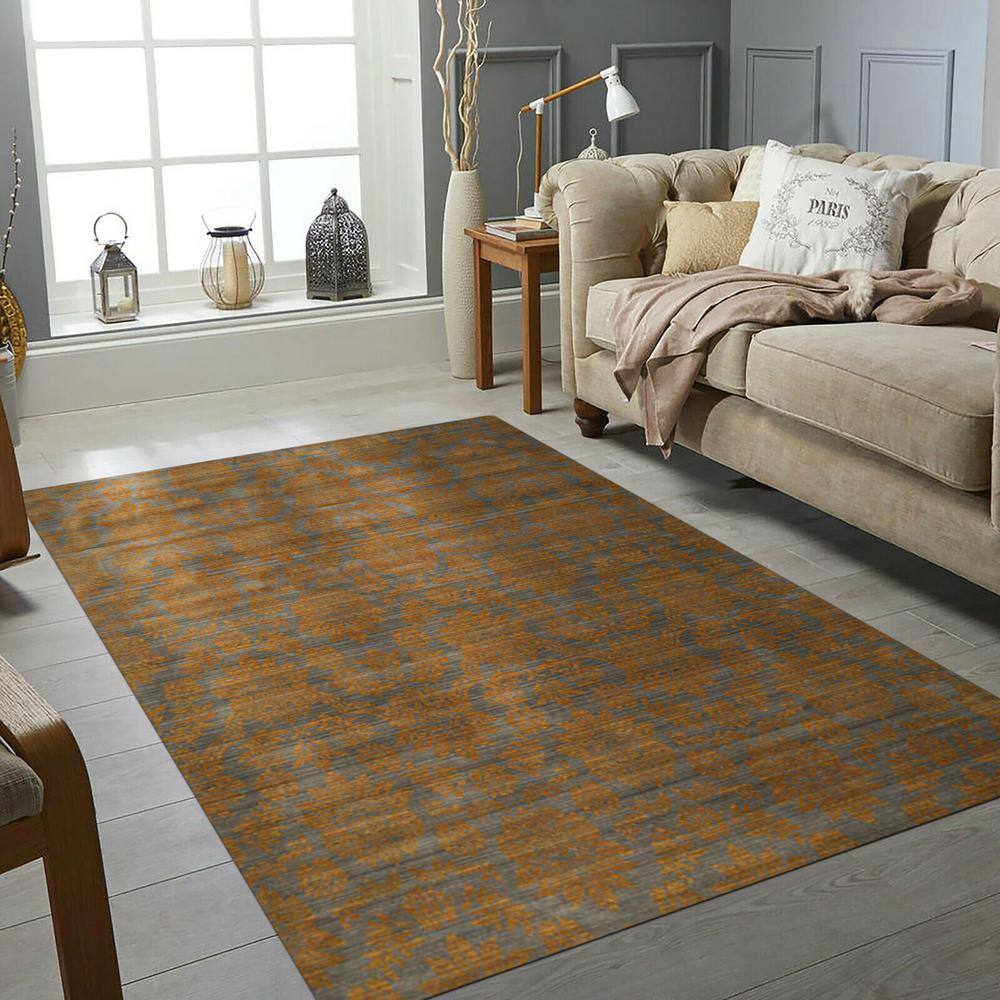 Himalaya Blue 8 ft. x 11 ft. Machine Made Wool Transitional Area Rug