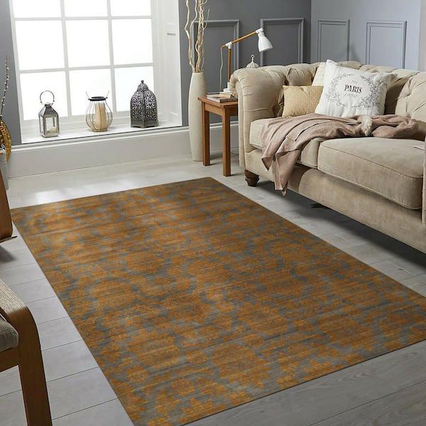 Unbranded Himalaya Blue 8 ft. x 11 ft. Machine Made Wool Transitional Area Rug