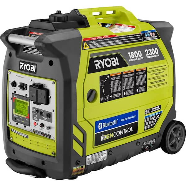 RYOBI 2,300-Watt Recoil Start Bluetooth Super Quiet Gasoline Powered  Digital Inverter Generator with CO Shutdown Sensor RYi2322 - The Home Depot