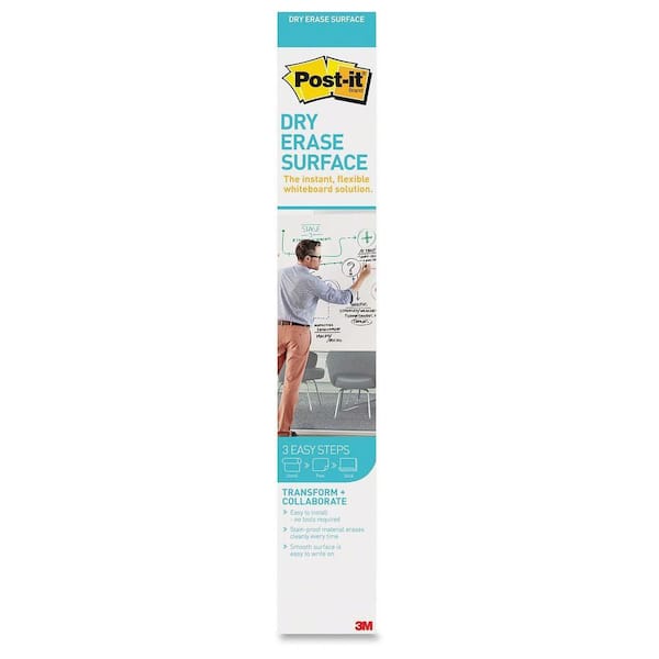PostIt 24 in. (2 ft.) W x 36 in. (3 ft.) L Dry Erase Rectangle Surface