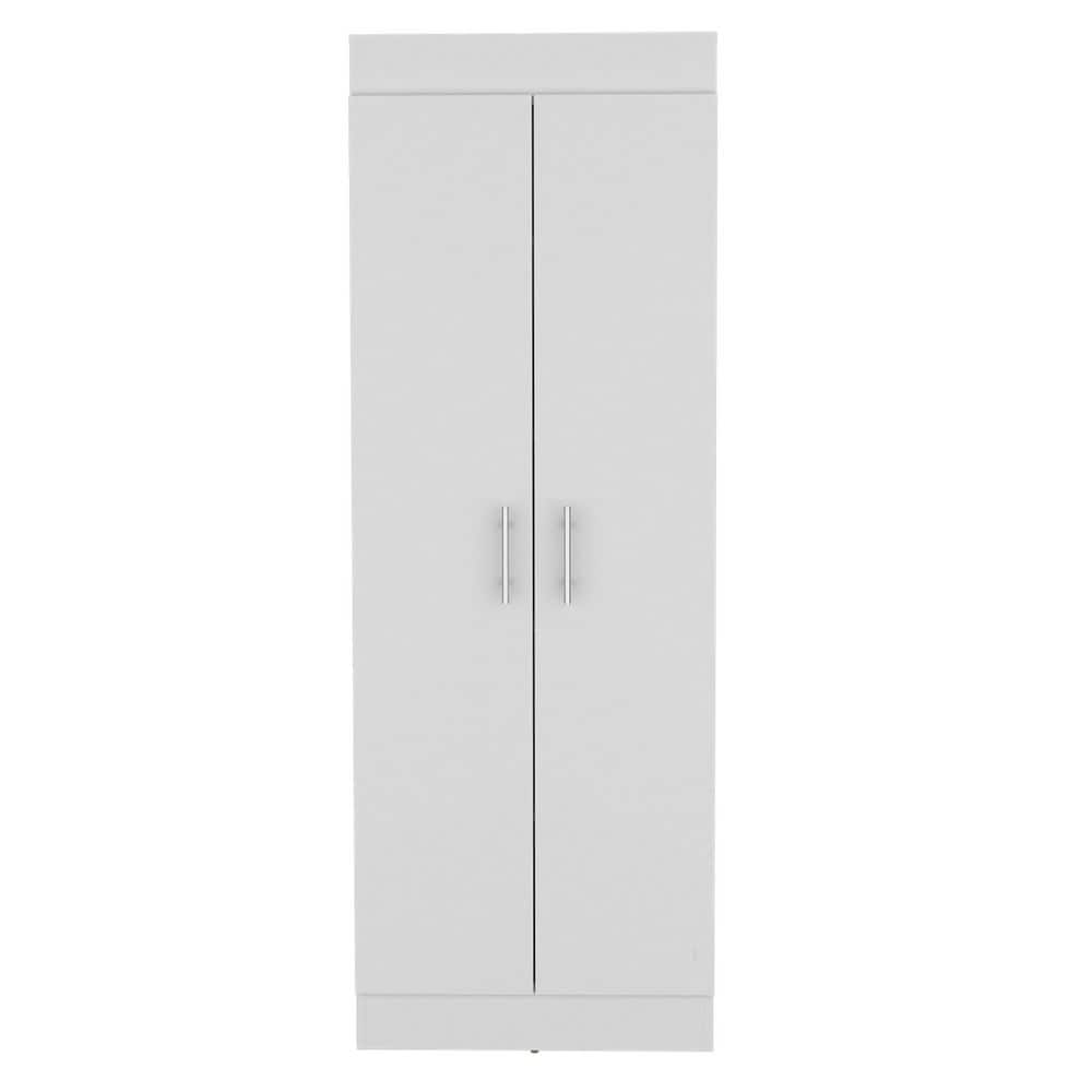 23.60 in. W x 11.90 in. D x 66.80 in. H White Wood Freestanding Linen Cabinet with Multiple Shelves in White price history on PriceWatchPro