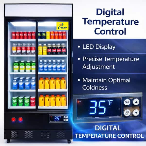 Cooler Depot 44 in. W 35 cu. ft. NSF Commercial Sliding Glass 2
