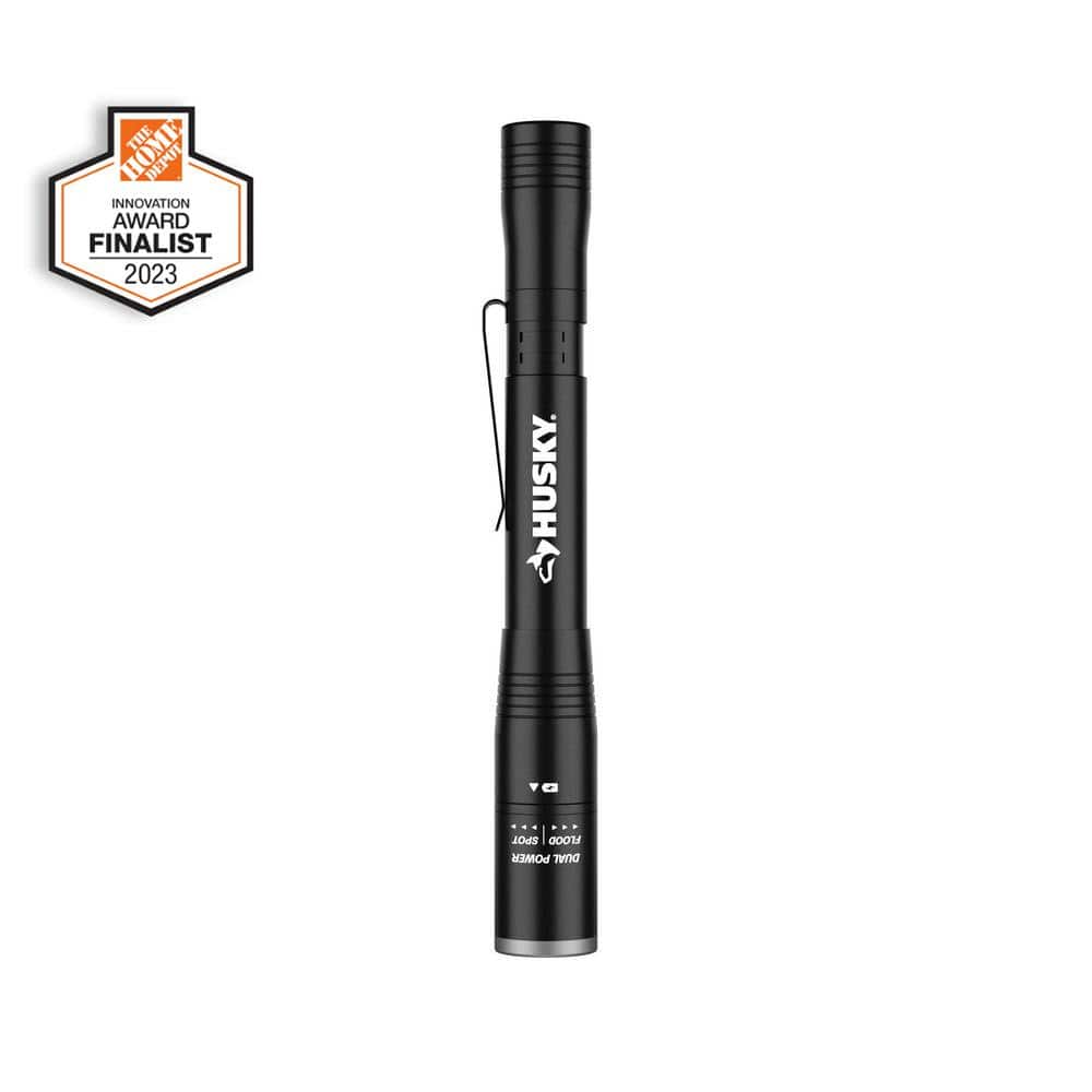 Husky 350 Lumens Dual Power LED Focusing Penlight with UV, Rechargeable  Battery and USB Charging Cord HSKY350DPPL The Home Depot