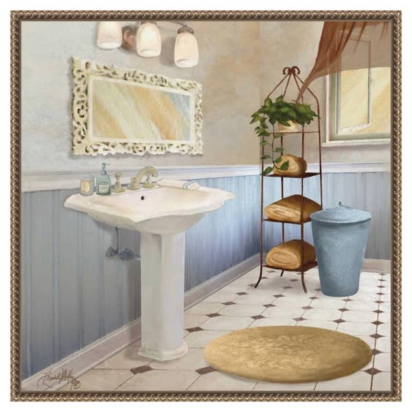 Amanti Art "Sundance Bath II" by Elizabeth Medley 1-Piece Floater Frame Giclee Home Canvas Art Print 22 in. x 22 in.