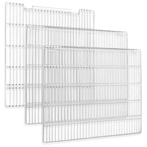 24.5 x 26 in. Commercial Freezer and Refrigerator Replacement Shelves for 3-Door Freezers, Steel Wire, White (3-Piece)