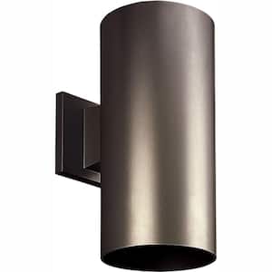 Cylinder Collection 6" Antique Bronze Modern Outdoor LED Wall Lantern Light
