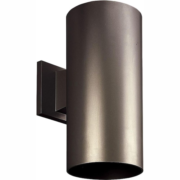 Progress Lighting Cylinder Collection 6" Antique Bronze Modern Outdoor LED Wall Lantern Light