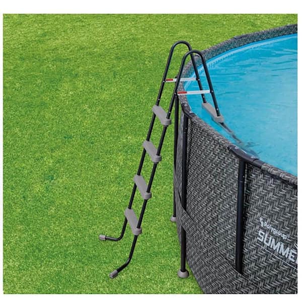 Summer Waves 24ft x 12ft x 52in Rectangle Above Ground Frame Swimming Pool  Set - Newegg.com