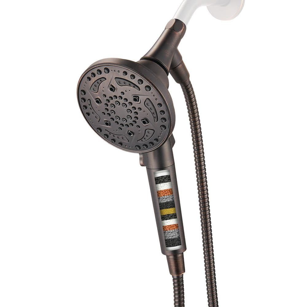 "Filter Single-Handle 7-Spray Shower Faucet 1.8 GPM with 4.7"" Handheld Shower Head in Oil Rubbed Bronze" price history on PriceWatchPro