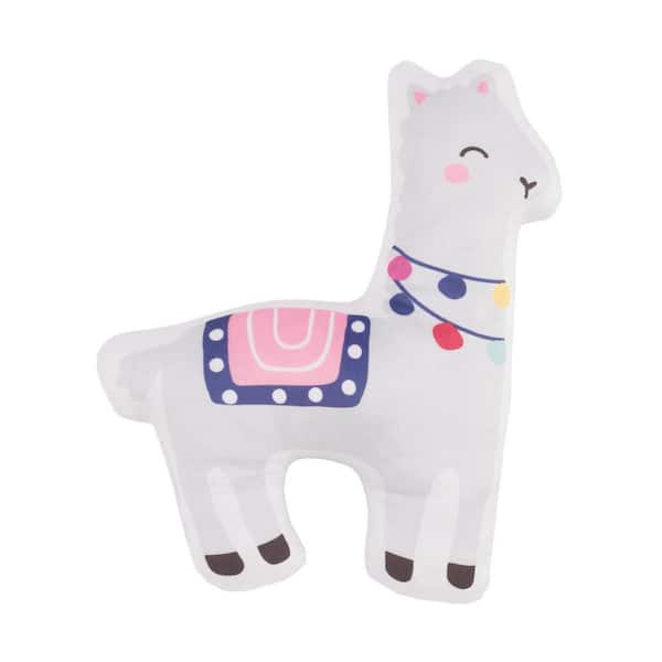 EVERYTHING KIDS White Llama Super Soft Shaped Decorative Toddler Pillow