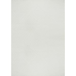 Paris Shag Ivory 5 ft. x 7 ft. Geometric Area Rug