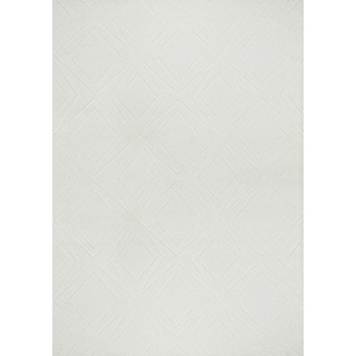 Paris Shag Ivory 10 ft. x 13 ft. Geometric Area Rug