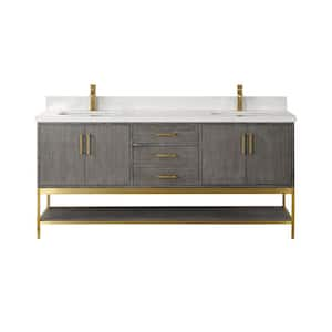 Altair Wildy 48 in. W x 22 in. D x 34 in. H Bath Vanity in Classic Grey ...