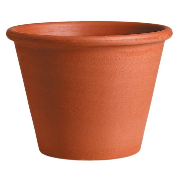 Deroma 8-1/4 in. Round Terra Cotta Clay Vasum Pot