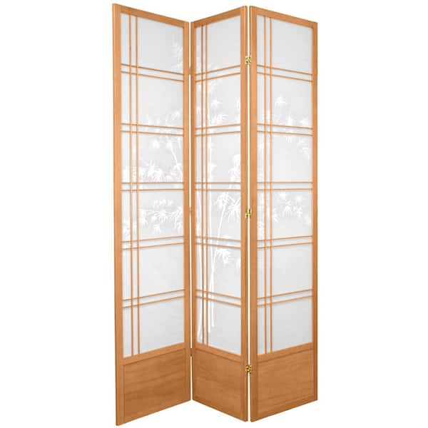 7 ft. Natural 3-Panel Room Divider