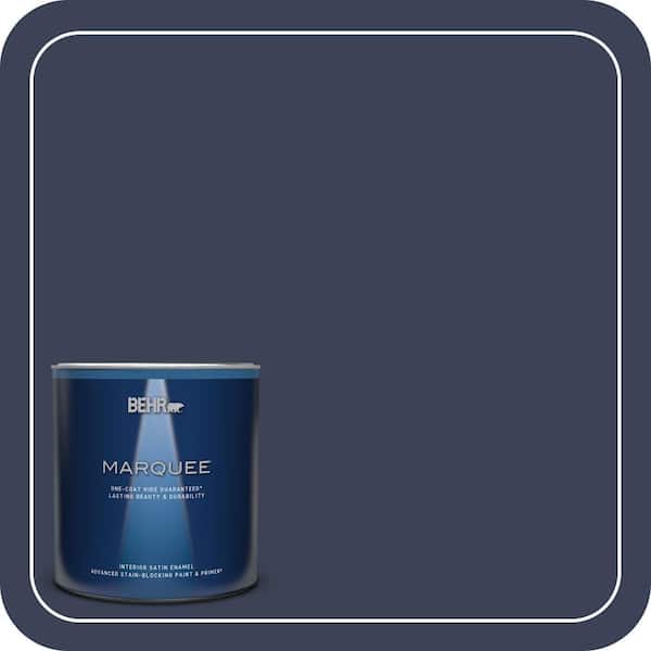 BEHR MARQUEE 1 qt. Home Decorators Collection #HDC-CL-26A Indigo Ink Satin Enamel Interior Paint & Primer