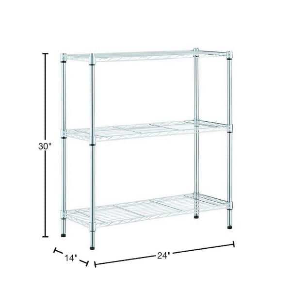 Shelving, Inc. 24D x 9H Divider for Wire Shelving, Metal, Chrome