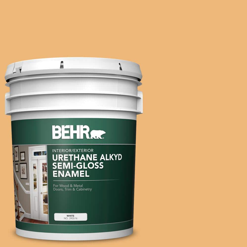 Behr 5 Gal Bic 29 Kernel Urethane Alkyd Semi Gloss Enamel Interior Exterior Paint The Home Depot