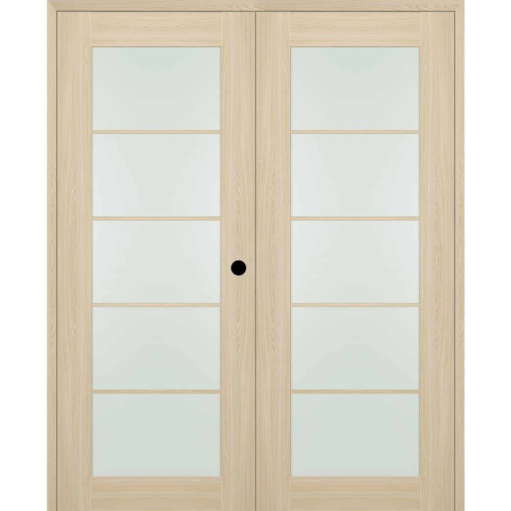 Avon 5 Lite N 36 in. x 84 in. Left Active 5-Lite Frosted Glass Loire Ash Wood Composite Double Prehung French Door price history on PriceWatchPro