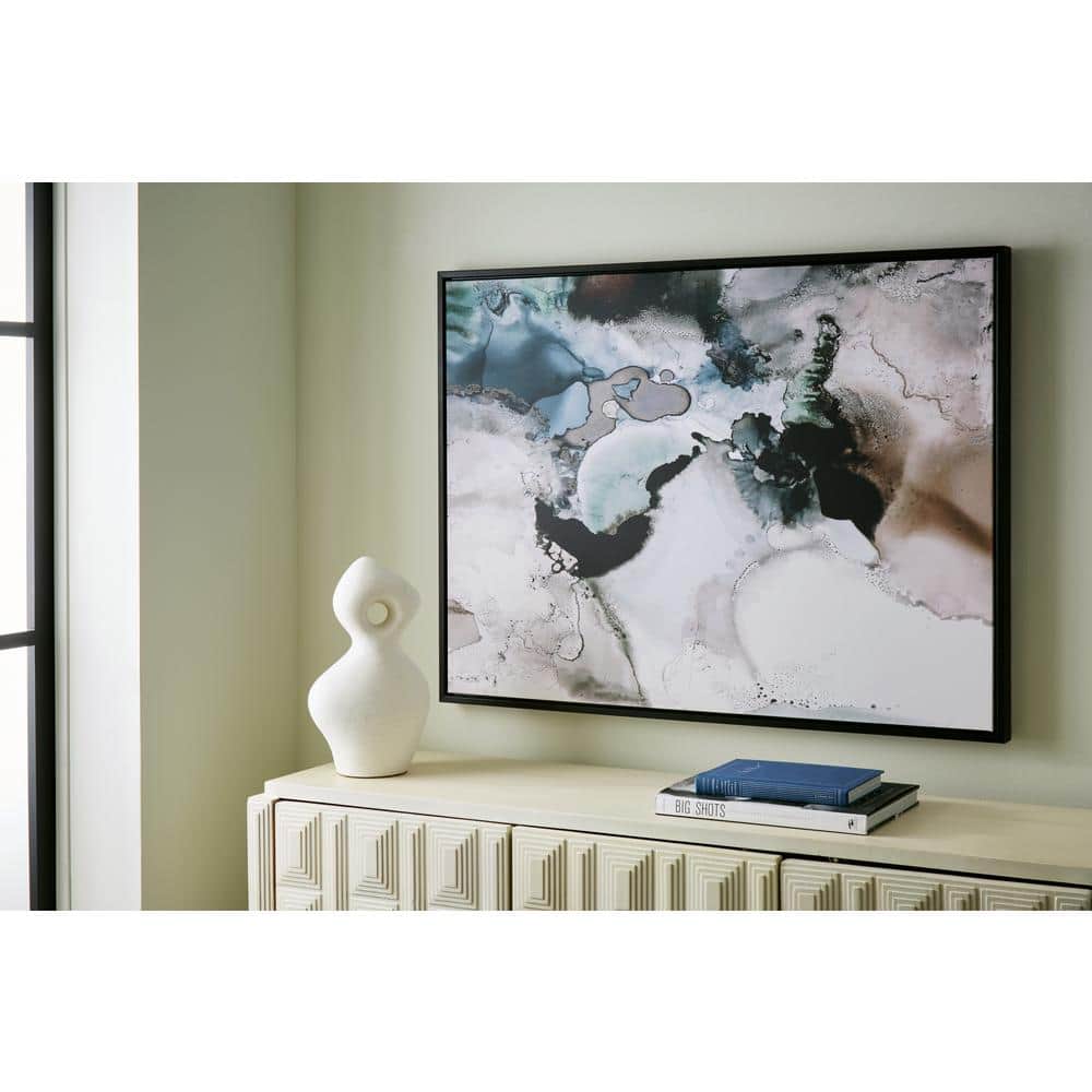 Large Abstract Black and Gray Canvas Wall Art
