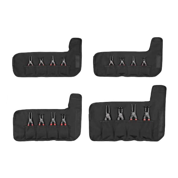 5,7, 9 in. Internal and External Retaining Ring Pliers Set with Pouch, 16-Piece (0.037,0.047,0.070,0.090 in. Tips)