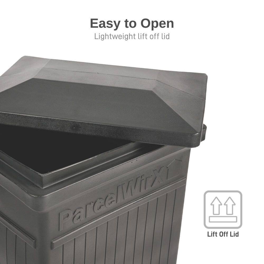 Graphite Vertical Plastic Package Delivery Box