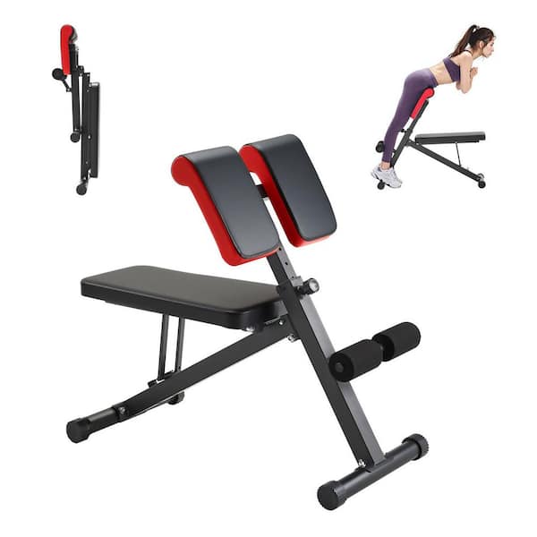 Multi-Functional Weight Bench, 330 lbs. Adjustable and Foldable, Roman Chair Hyperextension for Full Body Workout, Core