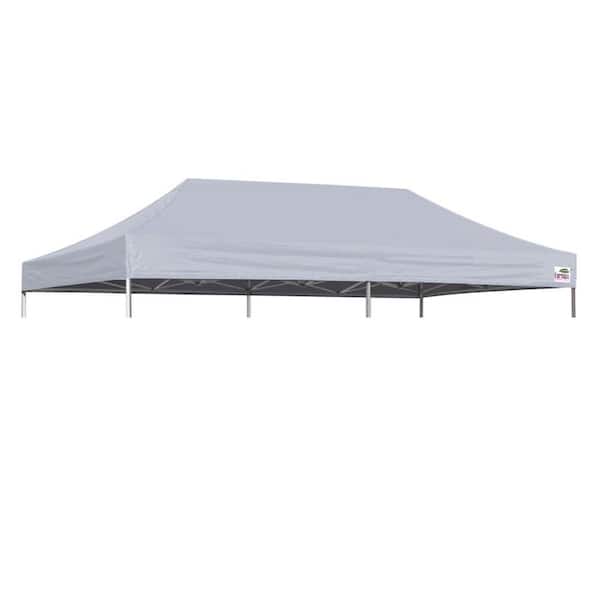 Terracemaster USA New 10 ft. x 20 ft. Pop Up Replacement Canopy Tent Top Cover, Instant Ez Canopy Top Cover Only (Gray)