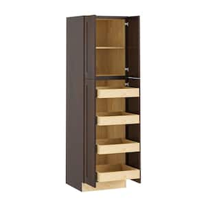 Newport 24 in. W x 24 in. D x 84 in. H Assembled Plywood Pantry Kitchen Cabinet in Manganite with 4ROT Soft Close