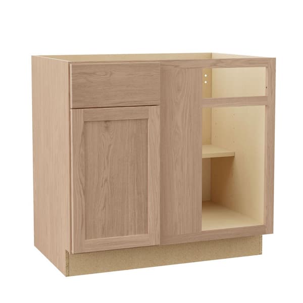 Sinclair 36 in. W x 24 in. D x 34.5 in. H Assembled Blind Base in Shaker Light Oak