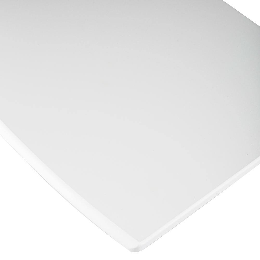 Seville Classics airLIFT Height Adjustable Mobile Rolling Laptop Cart Desk w/ Wheels, White, Flat (24")