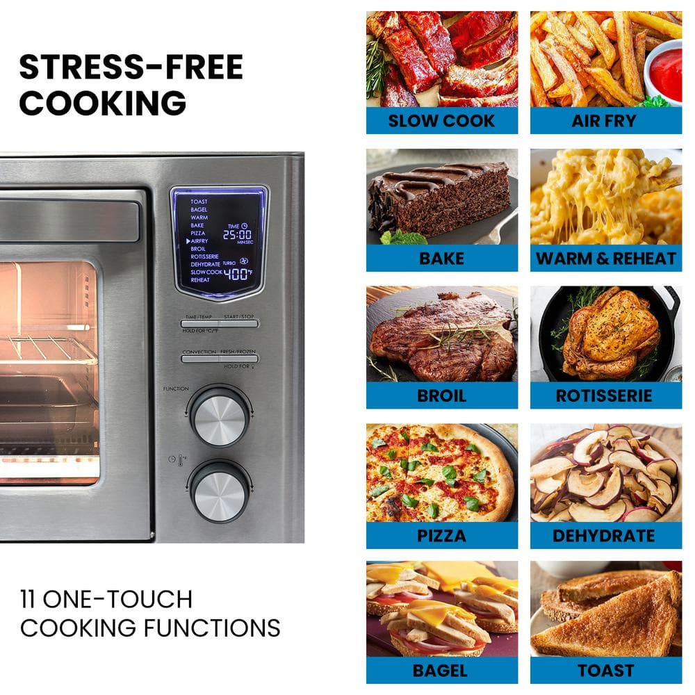 Kenmore Stainless Steel 6-Slice Digital Air Fryer Toaster Oven
